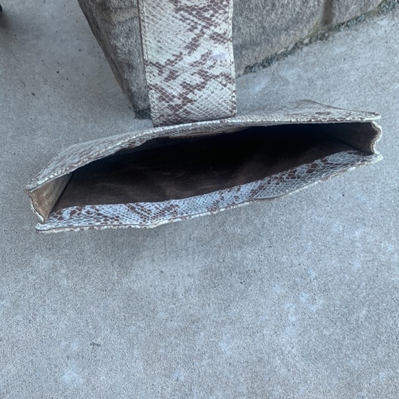 Maurizio Taiuti Made in Italy Snakeskin Leather Clutch Bag - Picture 8 of 14